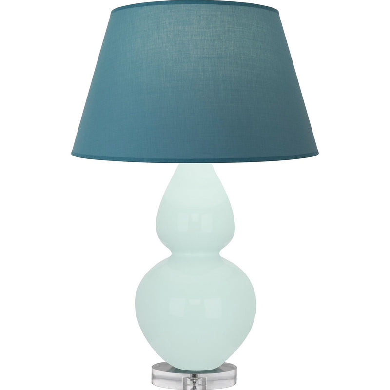 Robert Abbey MN23B One Light Table Lamp, Mint Glazed Ceramic w/Lucite