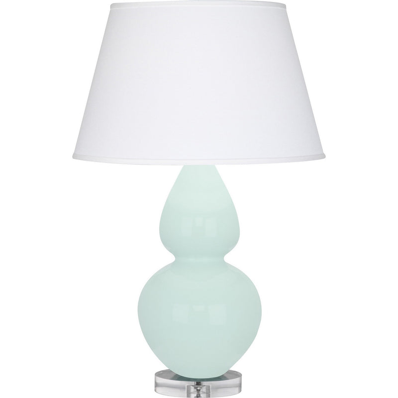 Robert Abbey MN23X One Light Table Lamp, Mint Glazed Ceramic w/Lucite