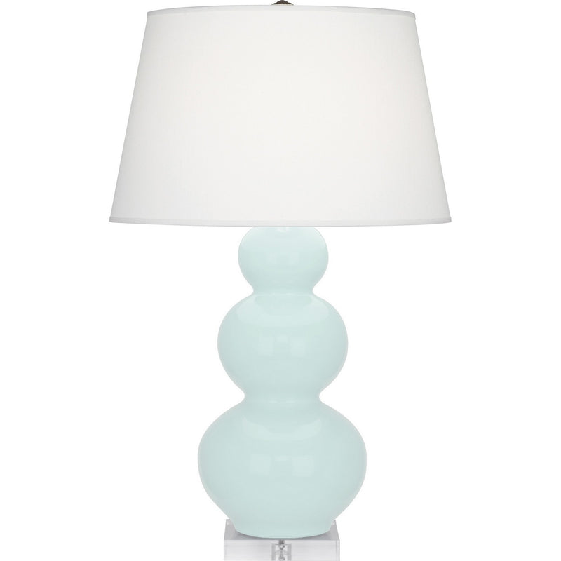 Robert Abbey MN43X One Light Table Lamp, Mint Glazed Ceramic w/Lucite