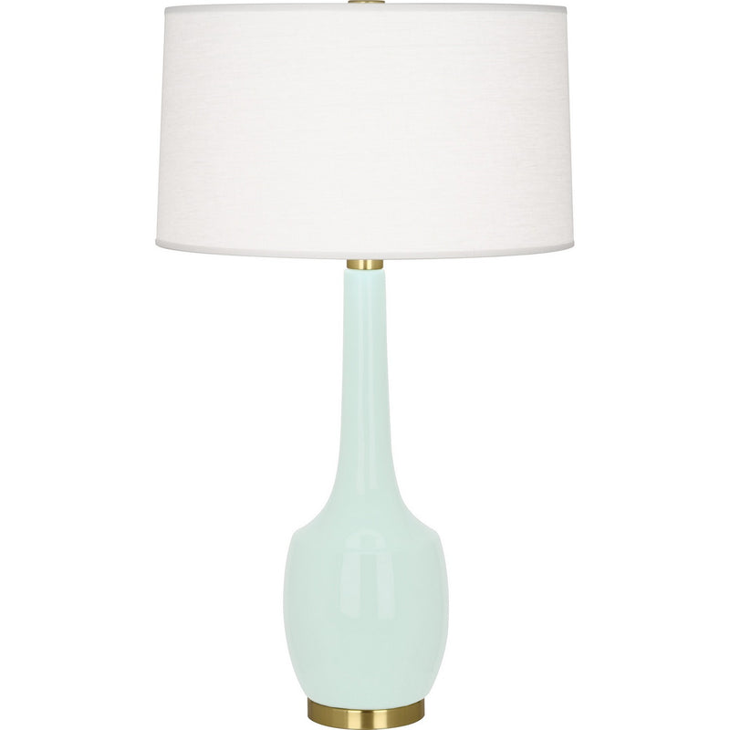 Robert Abbey MN701 One Light Table Lamp, Mint Glazed Ceramic