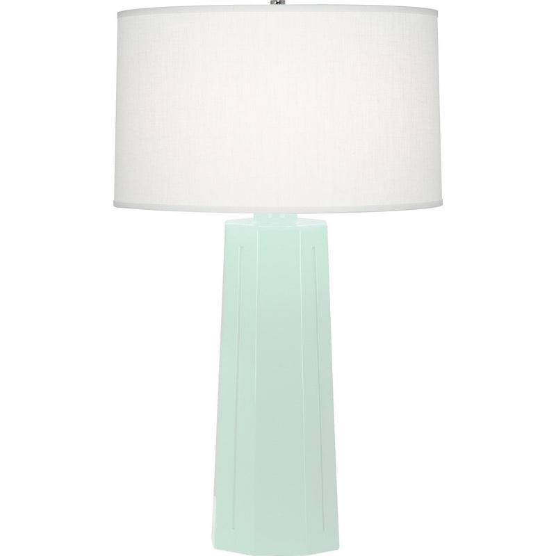 Robert Abbey MN960 One Light Table Lamp, Mint Glazed Ceramic