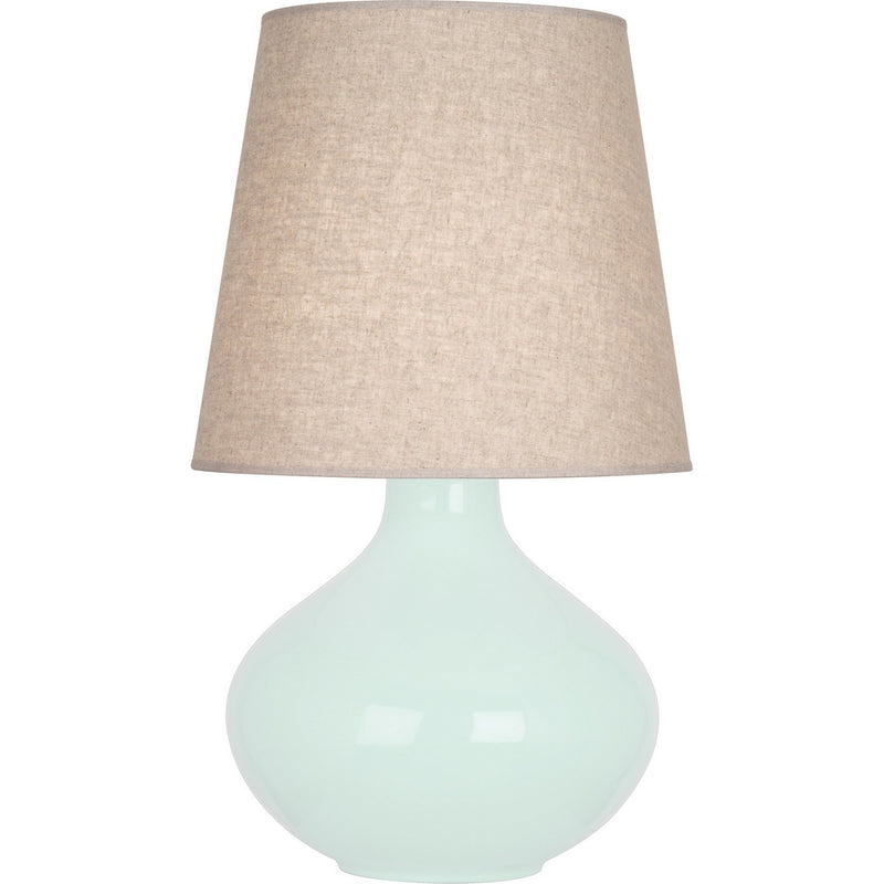 Robert Abbey MN991 One Light Table Lamp, Mint Glazed Ceramic