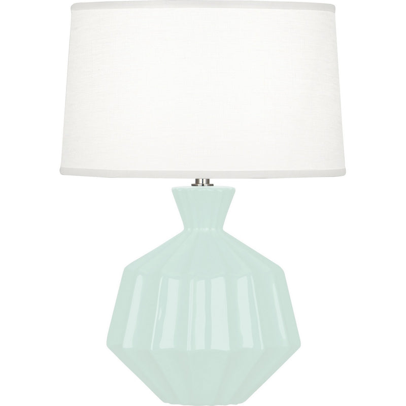 Robert Abbey MN999 One Light Table Lamp, Mint Glazed Ceramic