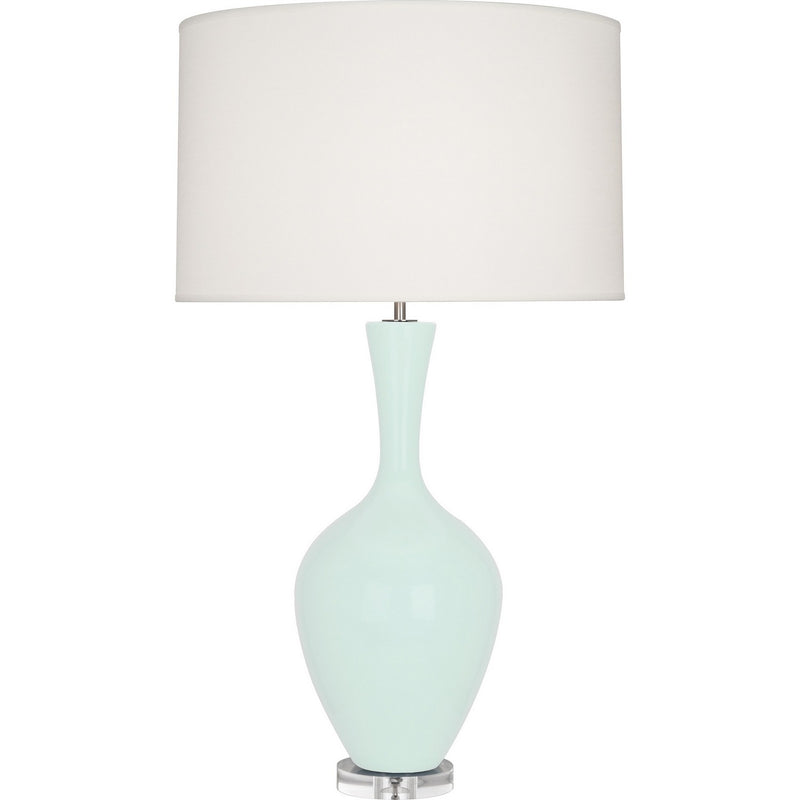 Robert Abbey MN980 One Light Table Lamp, Mint Glazed Ceramic