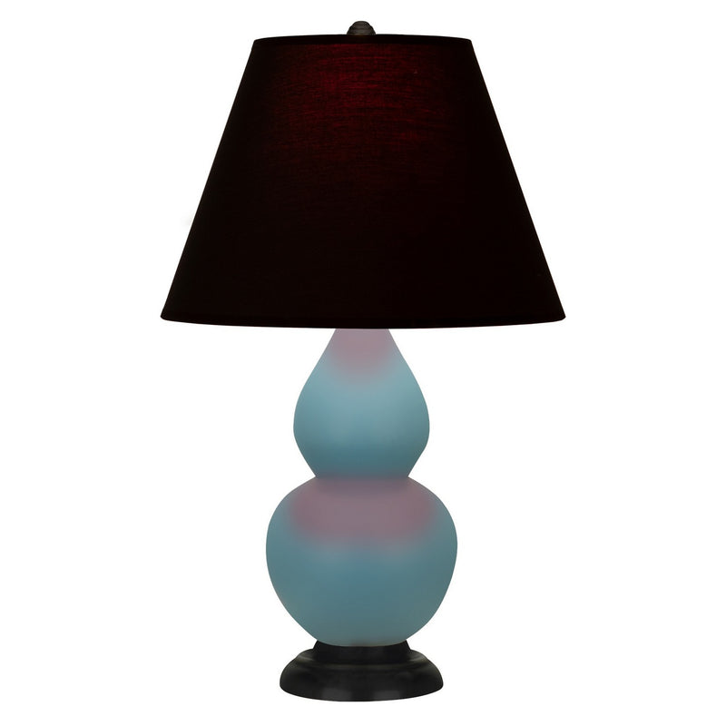 Robert Abbey MOB51K One Light Accent Lamp, Matte Steel Blue Glazed Ceramic w/Deep Patina Bronze