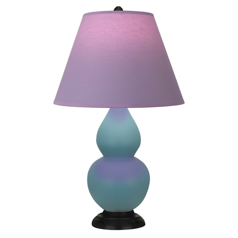 Robert Abbey MOB51L One Light Accent Lamp, Matte Steel Blue Glazed Ceramic w/Deep Patina Bronze