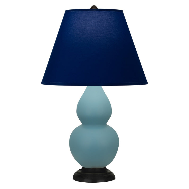 Robert Abbey MOB51N One Light Accent Lamp, Matte Steel Blue Glazed Ceramic w/Deep Patina Bronze