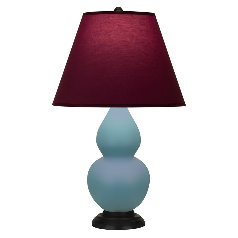 Robert Abbey MOB51P One Light Accent Lamp, Matte Steel Blue Glazed Ceramic w/Deep Patina Bronze