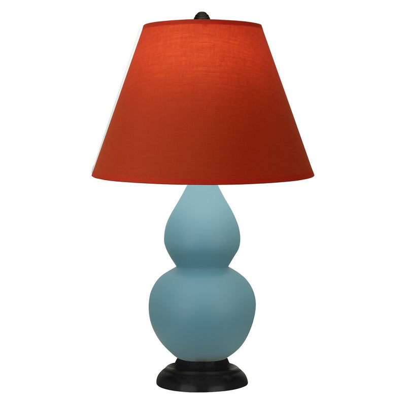Robert Abbey MOB51T One Light Accent Lamp, Matte Steel Blue Glazed Ceramic w/Deep Patina Bronze