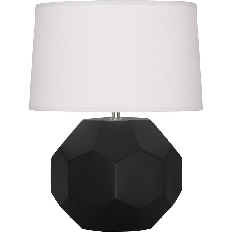Robert Abbey MOS02 One Light Accent Lamp, Matte Obsidian Glazed Ceramic