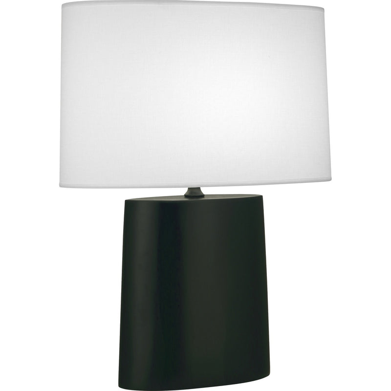 Robert Abbey MOS03 One Light Table Lamp, Matte Obsidian Glazed Ceramic