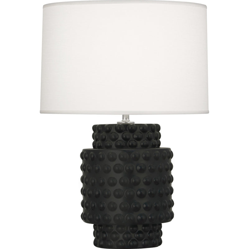 Robert Abbey MOS09 One Light Accent Lamp, Matte Obsidian Glazed Textured Ceramic
