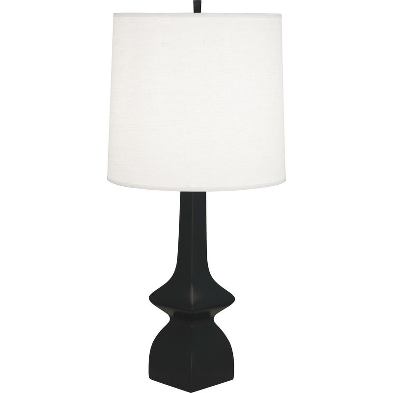 Robert Abbey MOS10 One Light Table Lamp, Matte Obsidian Glazed Ceramic