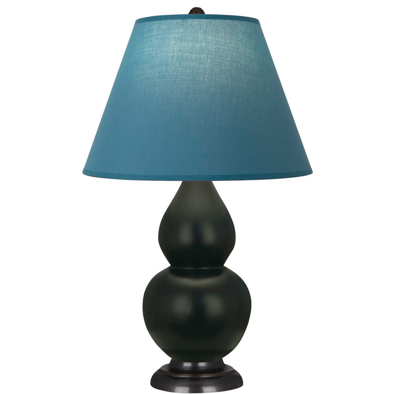 Robert Abbey MOS11B One Light Accent Lamp, Matte Obsidian Glazed Ceramic w/Deep Patina Bronze
