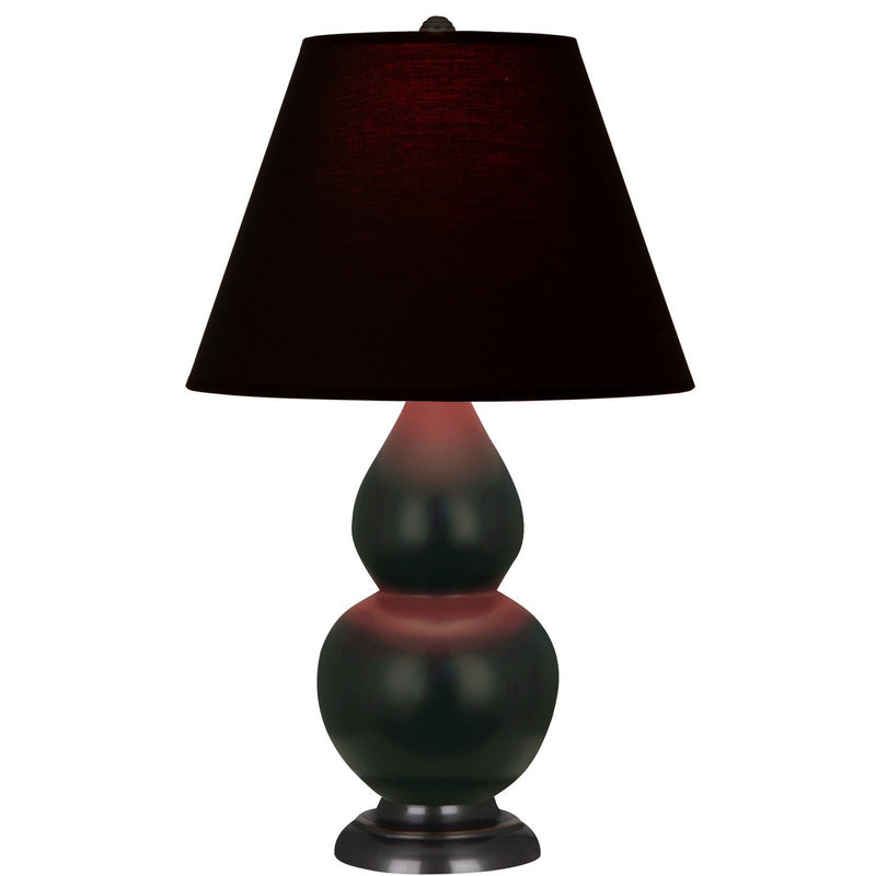 Robert Abbey MOS11K One Light Accent Lamp, Matte Obsidian Glazed Ceramic w/Deep Patina Bronze