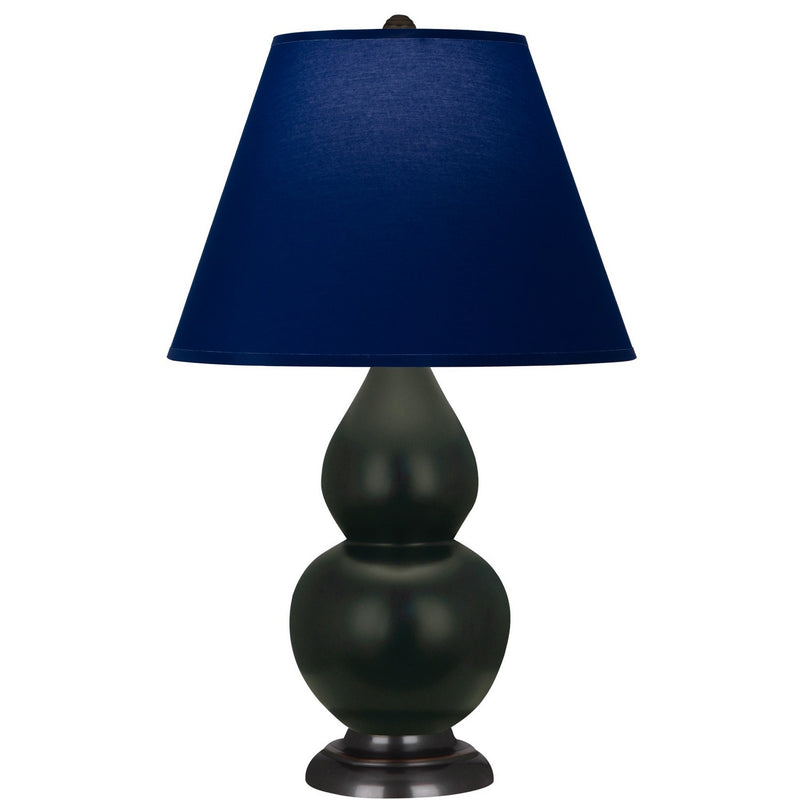 Robert Abbey MOS11N One Light Accent Lamp, Matte Obsidian Glazed Ceramic w/Deep Patina Bronze
