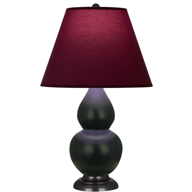 Robert Abbey MOS11P One Light Accent Lamp, Matte Obsidian Glazed Ceramic w/Deep Patina Bronze