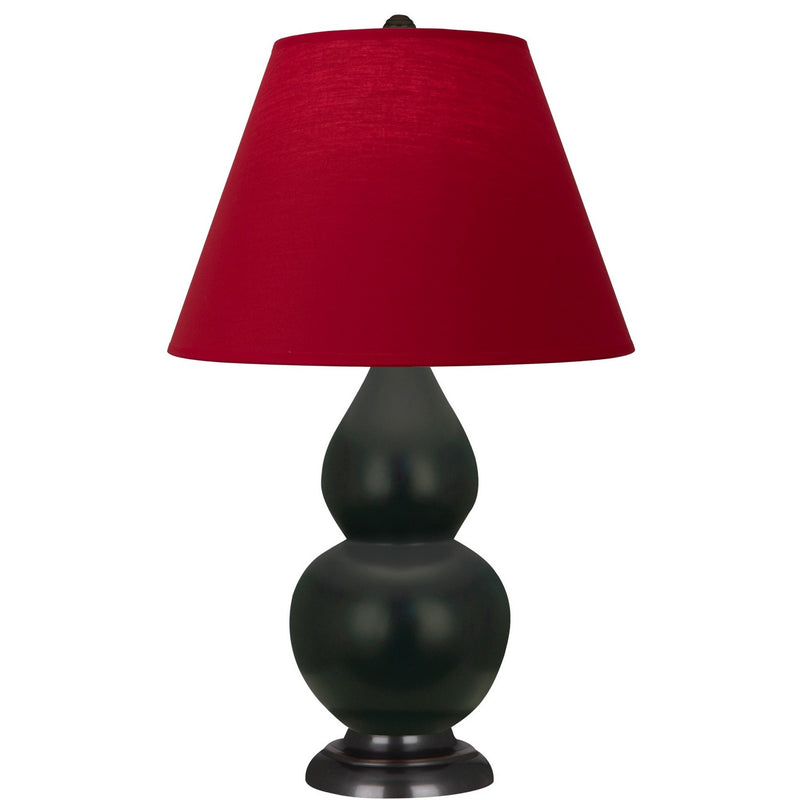 Robert Abbey MOS11R One Light Accent Lamp, Matte Obsidian Glazed Ceramic w/Deep Patina Bronze