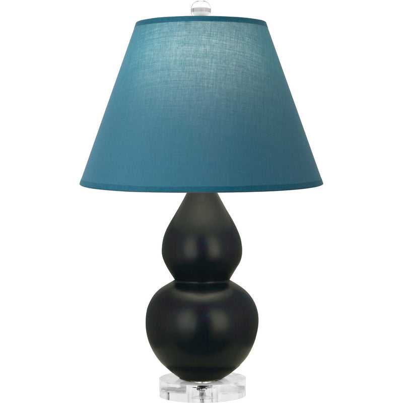 Robert Abbey MOS13B One Light Accent Lamp, Matte Obsidian Glazed Ceramic w/Lucite