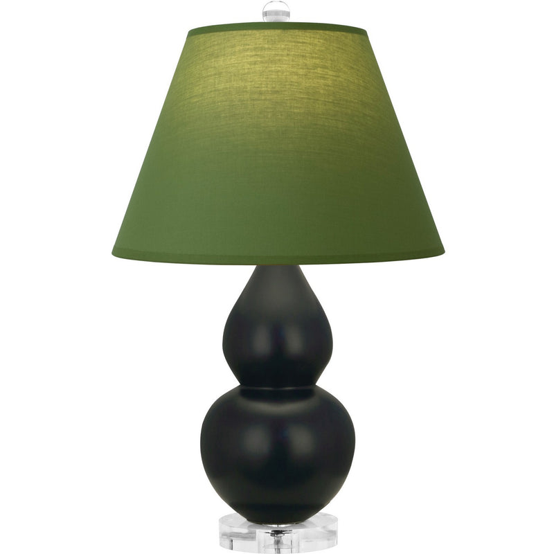 Robert Abbey MOS13G One Light Accent Lamp, Matte Obsidian Glazed Ceramic w/Lucite