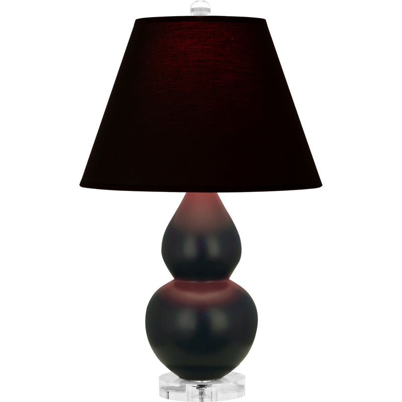 Robert Abbey MOS13K One Light Accent Lamp, Matte Obsidian Glazed Ceramic w/Lucite