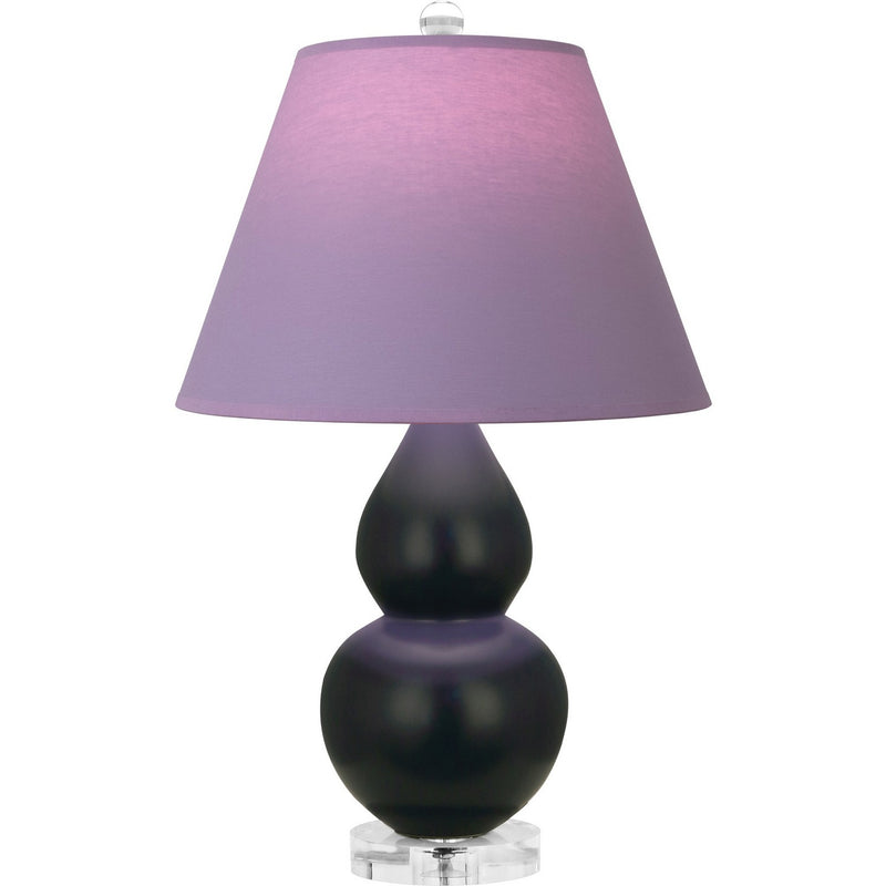 Robert Abbey MOS13L One Light Accent Lamp, Matte Obsidian Glazed Ceramic w/Lucite