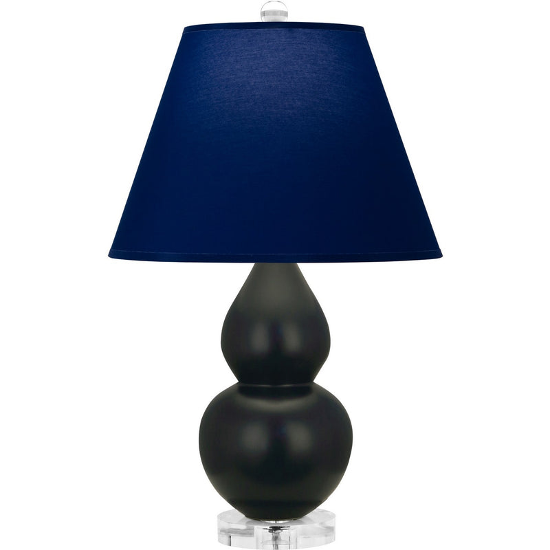 Robert Abbey MOS13N One Light Accent Lamp, Matte Obsidian Glazed Ceramic w/Lucite