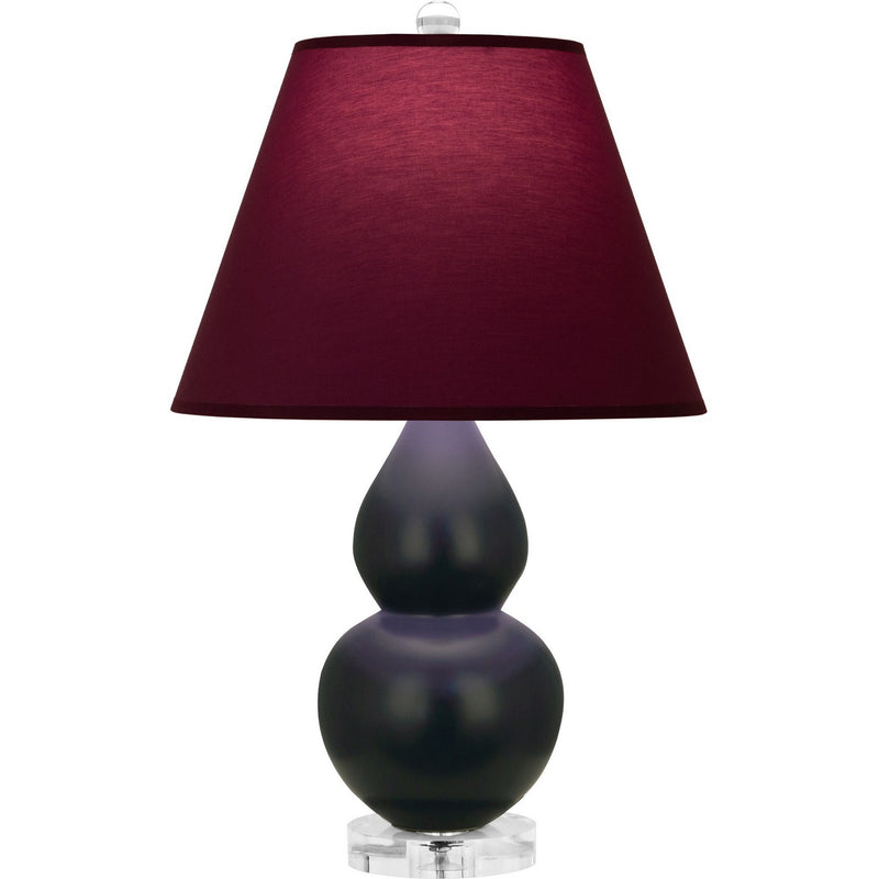 Robert Abbey MOS13P One Light Accent Lamp, Matte Obsidian Glazed Ceramic w/Lucite