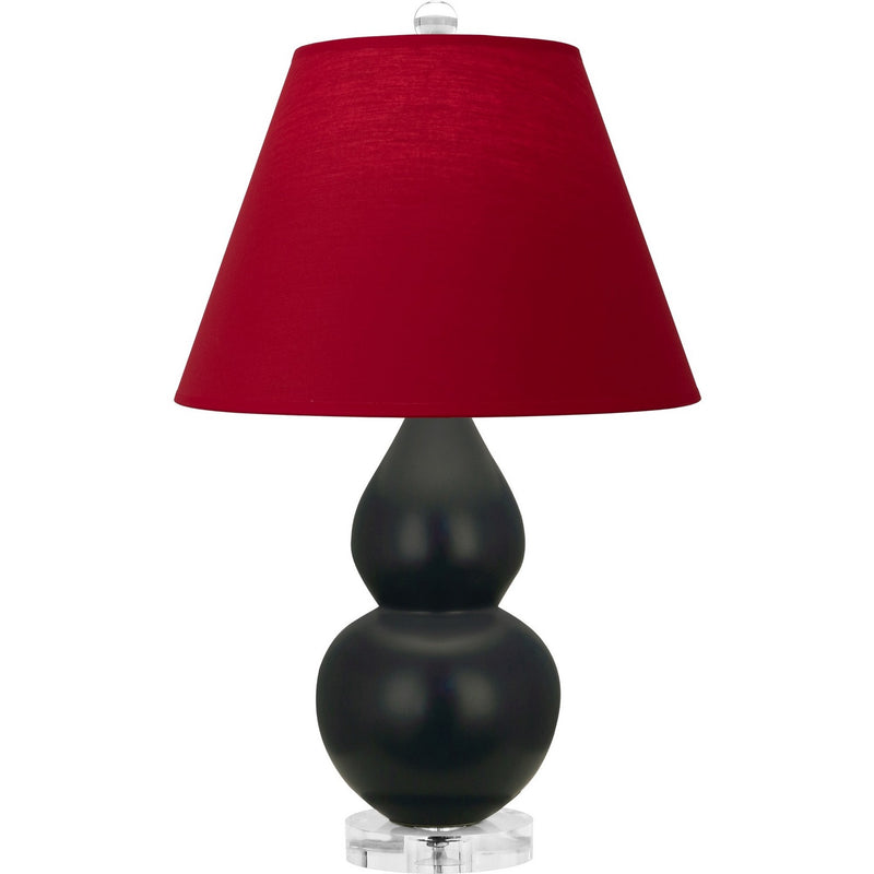 Robert Abbey MOS13R One Light Accent Lamp, Matte Obsidian Glazed Ceramic w/Lucite