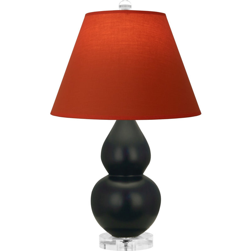 Robert Abbey MOS13T One Light Accent Lamp, Matte Obsidian Glazed Ceramic w/Lucite