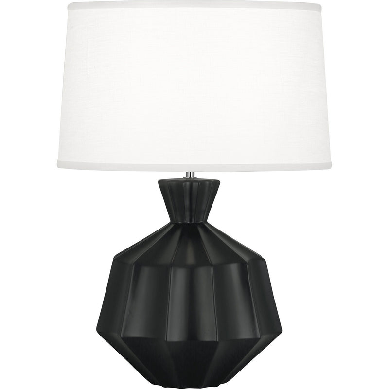 Robert Abbey MOS17 One Light Table Lamp, Matte Obsidian Glazed Ceramic
