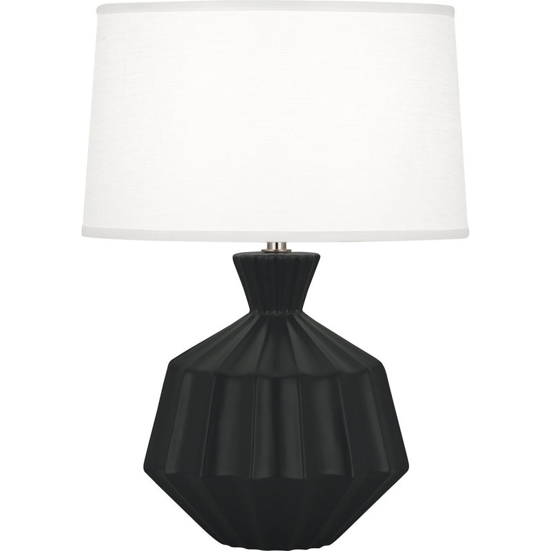 Robert Abbey MOS18 One Light Accent Lamp, Matte Obsidian Glazed Ceramic
