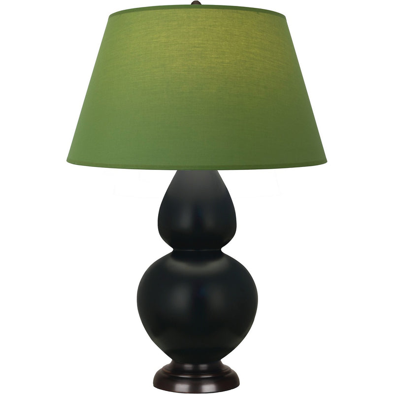 Robert Abbey MOS21G One Light Table Lamp, Matte Obsidian Glazed Ceramic w/Deep Patina Bronze