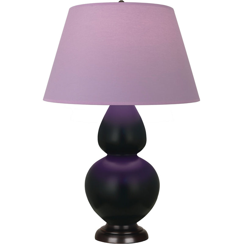 Robert Abbey MOS21L One Light Table Lamp, Matte Obsidian Glazed Ceramic w/Deep Patina Bronze