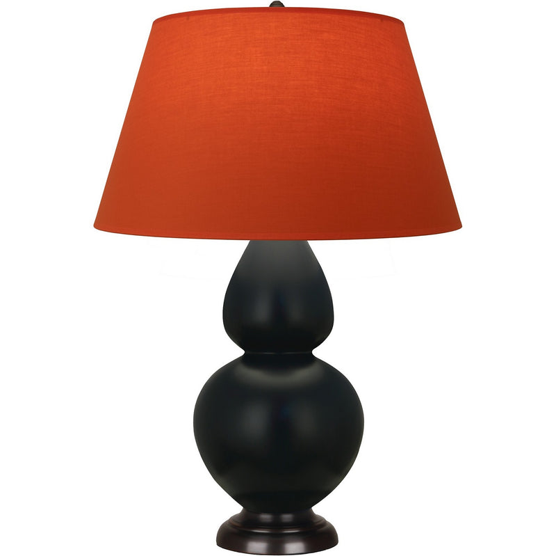 Robert Abbey MOS21T One Light Table Lamp, Matte Obsidian Glazed Ceramic w/Deep Patina Bronze