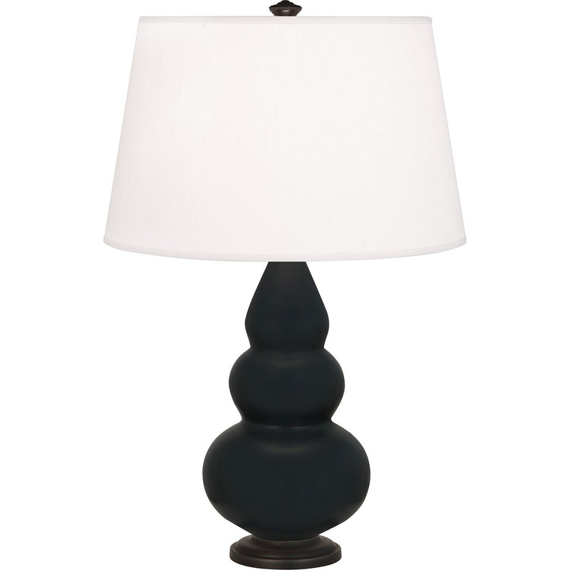Robert Abbey MOS31 One Light Accent Lamp, Matte Obsidian Glazed Ceramic w/Deep Patina Bronze