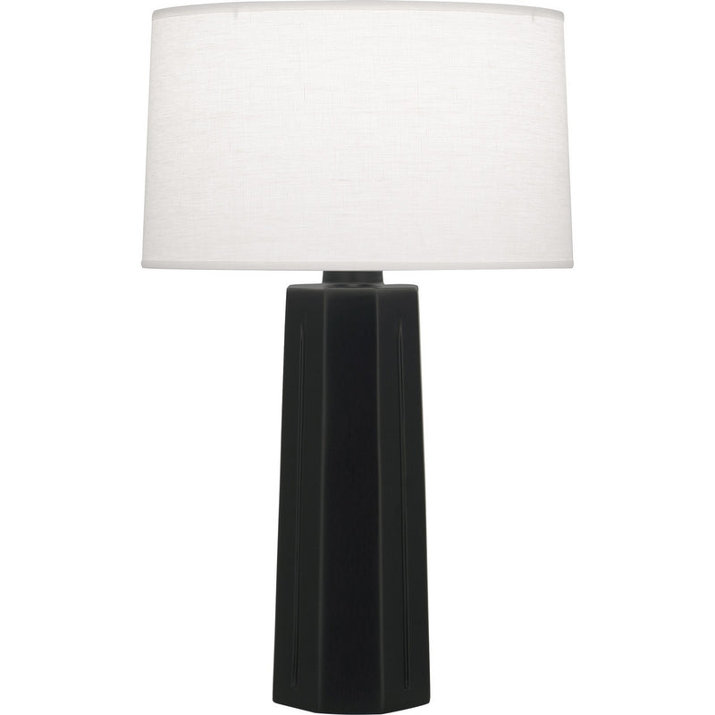Robert Abbey MOS60 One Light Table Lamp, Matte Obsidian Glazed Ceramic