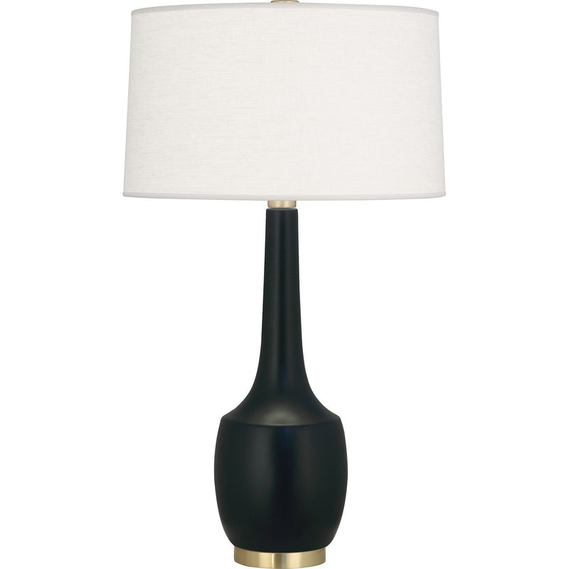 Robert Abbey MOS70 One Light Table Lamp, Matte Obsidan Glazed Ceramic