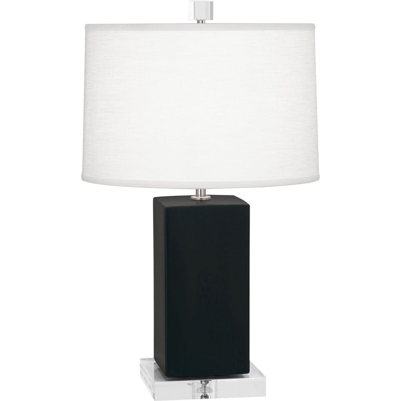 Robert Abbey MOS90 One Light Accent Lamp, Matte Obsidian Glazed Ceramic