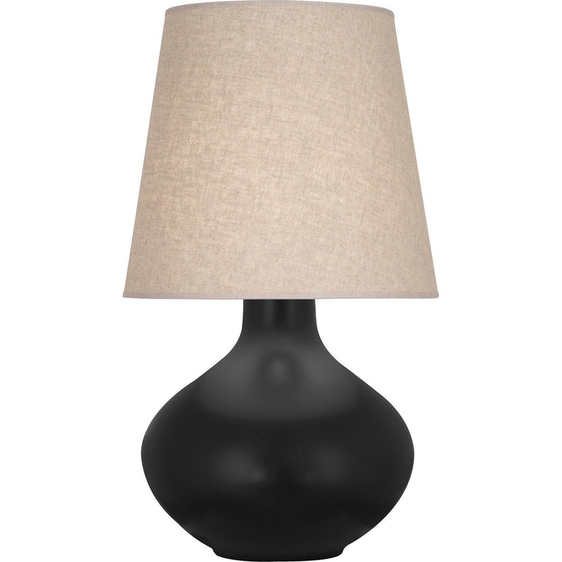 Robert Abbey MOS98 One Light Table Lamp, Matte Obsidian Glazed Ceramic