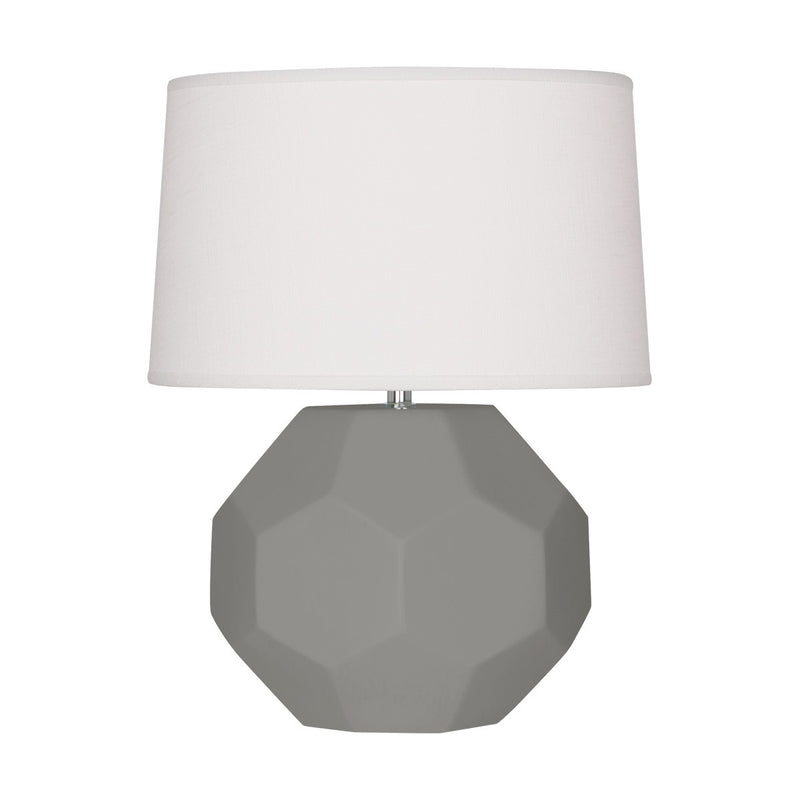 Robert Abbey MST02 One Light Accent Lamp, Matte Smokey Taupe Glazed Ceramic