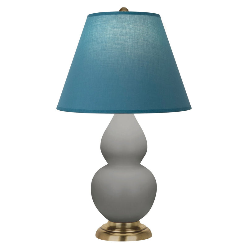 Robert Abbey MST50B One Light Accent Lamp, Matte Smokey Taupe Glazed Ceramic w/Antique Natural Brass