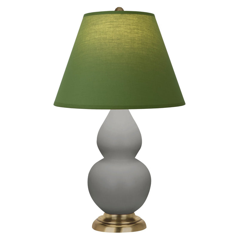 Robert Abbey MST50G One Light Accent Lamp, Matte Smokey Taupe Glazed Ceramic w/Antique Natural Brass