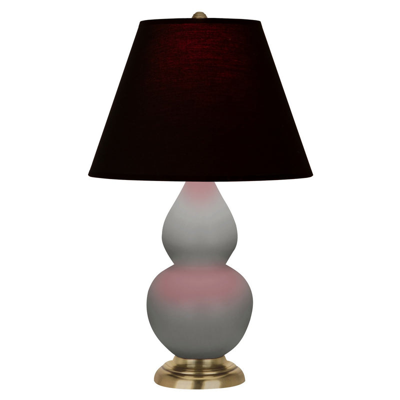 Robert Abbey MST50K One Light Accent Lamp, Matte Smokey Taupe Glazed Ceramic w/Antique Natural Brass