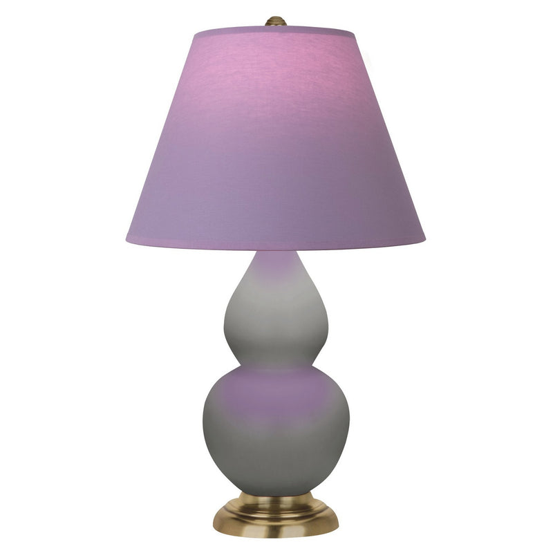 Robert Abbey MST50L One Light Accent Lamp, Matte Smokey Taupe Glazed Ceramic w/Antique Natural Brass