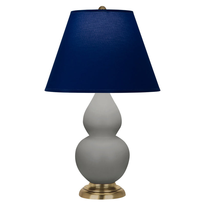 Robert Abbey MST50N One Light Accent Lamp, Matte Smokey Taupe Glazed Ceramic w/Antique Natural Brass