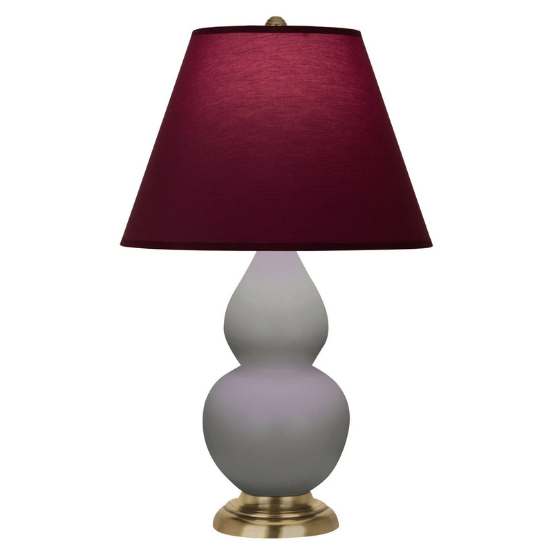Robert Abbey MST50P One Light Accent Lamp, Matte Smokey Taupe Glazed Ceramic w/Antique Natural Brass