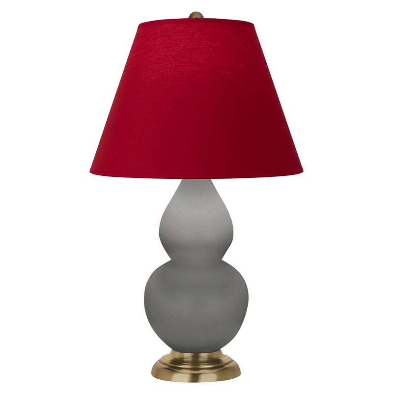 Robert Abbey MST50R One Light Accent Lamp, Matte Smokey Taupe Glazed Ceramic w/Antique Natural Brass