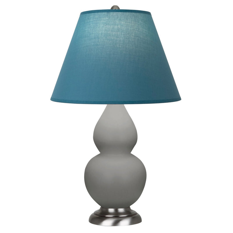 Robert Abbey MST52B One Light Accent Lamp, Matte Smokey Taupe Glazed Ceramic w/Antique Silver