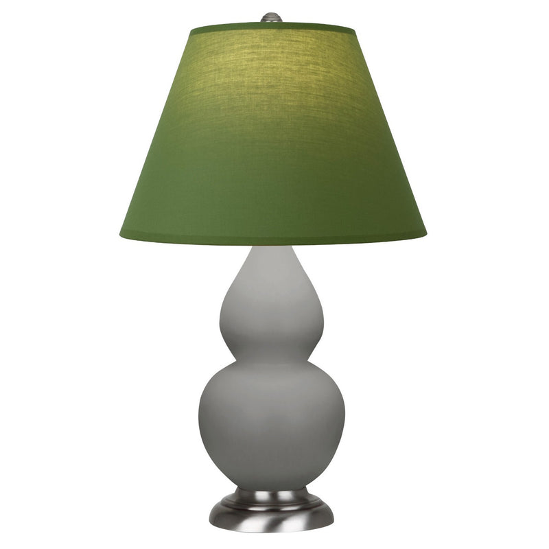 Robert Abbey MST52G One Light Accent Lamp, Matte Smokey Taupe Glazed Ceramic w/Antique Silver